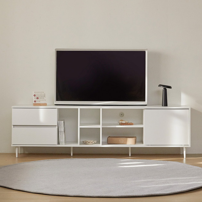 파로마 미라쥬 거실장 1800 방문설치, 화이트