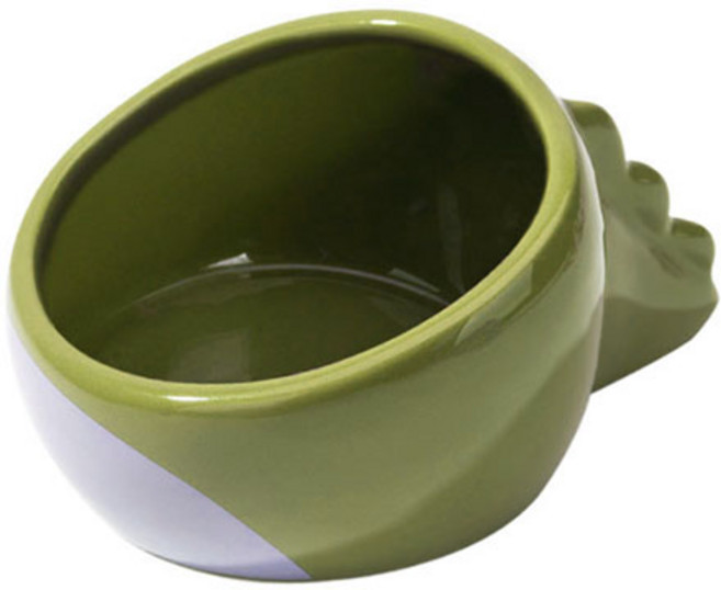 펫트롱 강아지 고양이 도자기 식기 대, 그린, 1개