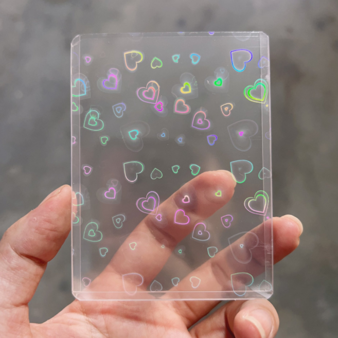 클로버상사 포토카드 홀로그램 탑로더, 하트, 10개