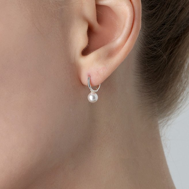 새미쥬얼리 여성용 클래식 펄 원터치 귀걸이 + 쇼핑백