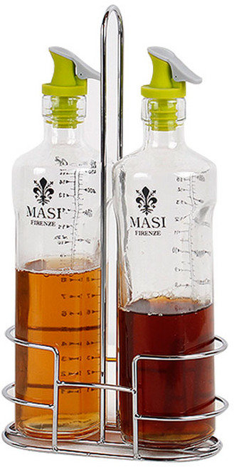 마시피렌체 실리콘 밀폐 오일병 500ml 2p + 스텐 거치대 세트, 1세트