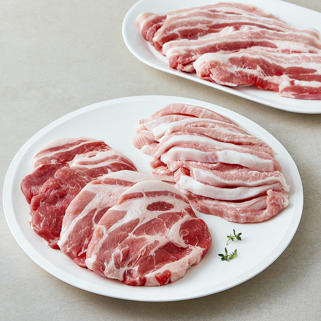 보리먹인 캐나다산 삼겹살 목살 항정살 모둠팩 (냉장), 1.5kg, 1개