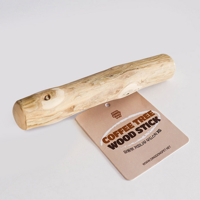딩동펫 커피나무 스틱 강아지 장난감, 우드, 1개