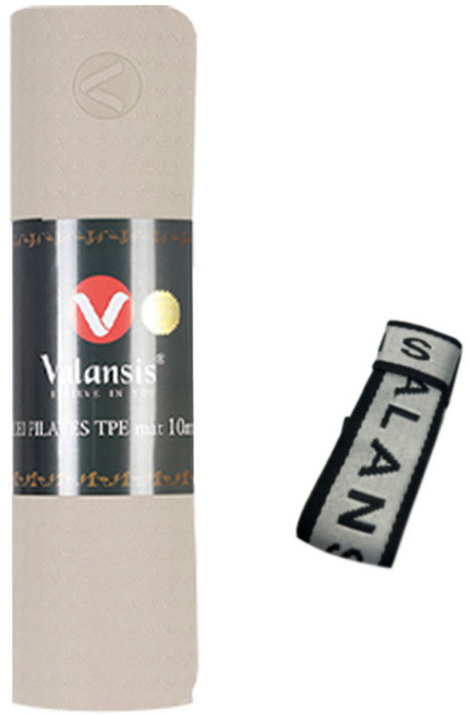Valansis TPE 瑜珈墊 + 綁帶, 1個, Cream Beige