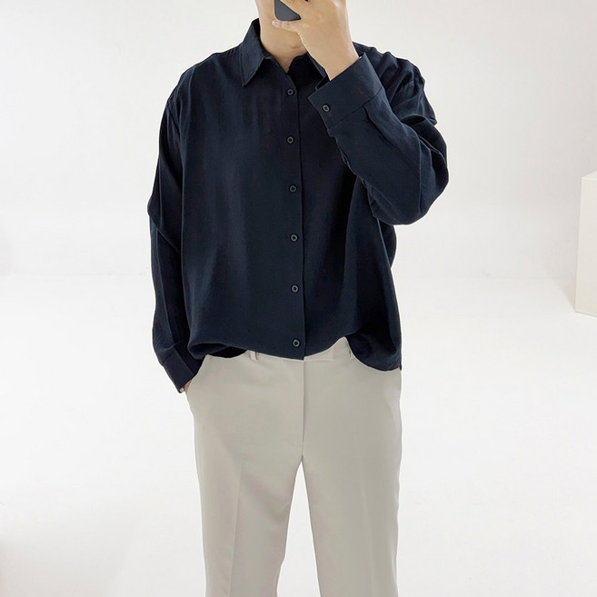 Adore Classic 男士魯昂6色素色寬鬆版型長袖襯衫