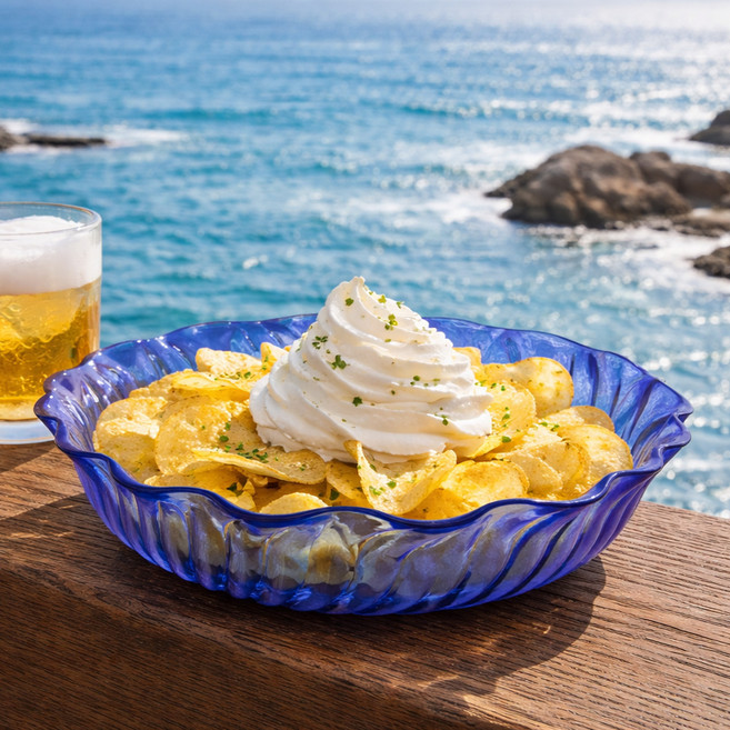 가벼운 깨지지 않는 디저트 냉면 샐러드 볼, 블루, 1개