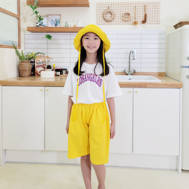 나노핏 아동용 로스앤젤레스 티셔츠 + 주머니 바지 세트