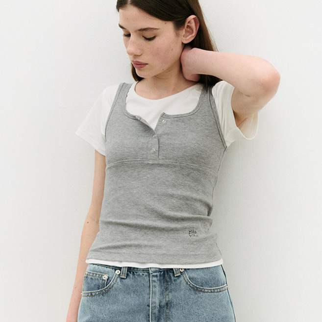 rolarola 女款 NUBASIC BUTTON SLEEVELESS