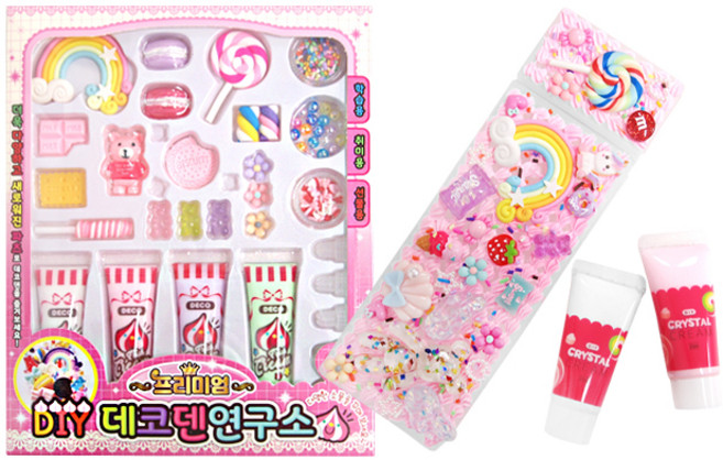 데코덴 프리미엄 DIY 키트 + DIY 필통 꾸미기 키트 세트, 1세트, 랜덤발송(파츠, 토핑, 데코덴 패키지)