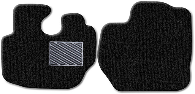 포시즌카매트 화물차 코일매트 확장형 운전석 + 조수석 세트, 현대 포터, 블랙