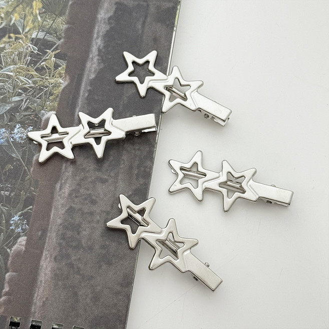 걸핀스 별빛 포인트 더블 헤어 집게핀 1598 4p