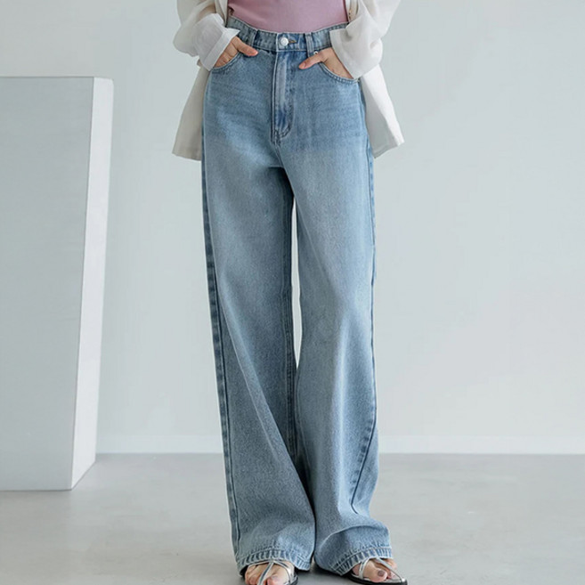 포플러앤씨 여성용 텐셀 와이드 청바지 P25FP070843