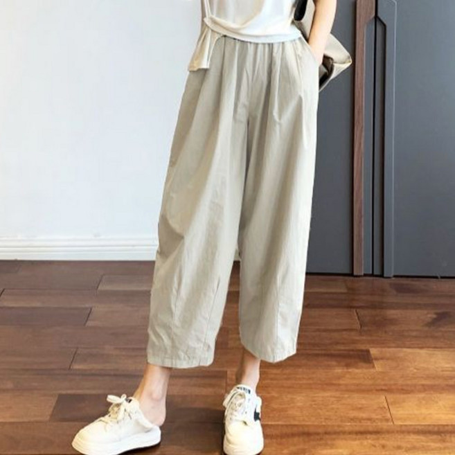 POPLARNC 女款 Roban 大尺碼九分哈倫褲 P25SMP052701