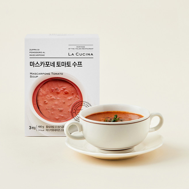 라쿠치나 마스카포네 토마토 수프 3개입 (냉장), 480g, 1개