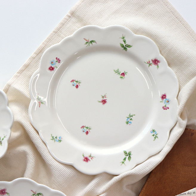 위즐리 빈티지 엔틱 브런치 접시 4p, 15베리플라워, 4개