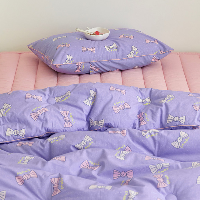 디어프렌드 고밀도 순면 키즈 차렵이불, 스위트캔디