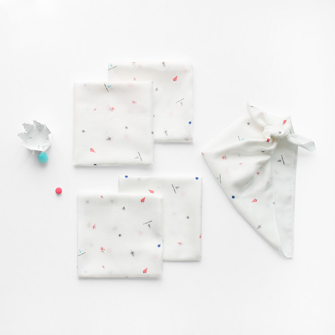 맘스네이처 유아용 대나무 밤부 특대형 엠보 손수건 5p