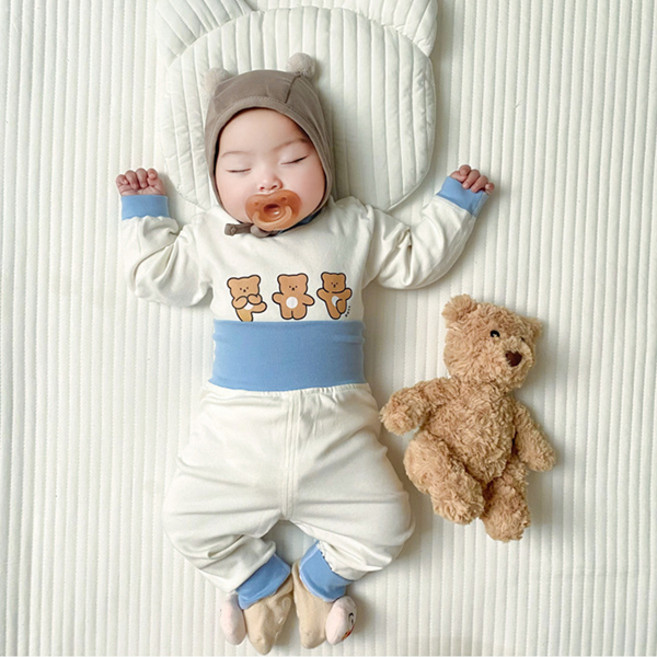 조이멀티 엠케이 아동용 곰세마리 순면 내의 배앓이방지 실내복