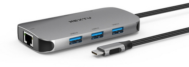 넥스트유 9 in 1 Type C USB 3.0 멀티 포트 어댑터 NEXT-2279TCH-PD, 혼합색상, 1개