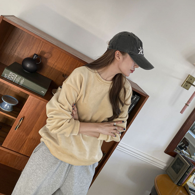 린다샵 프레튠 박시 골지 맨투맨 cpt10966k2a