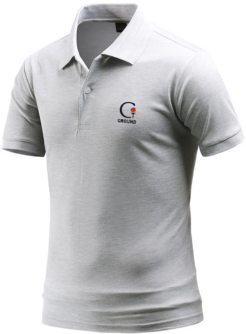 다꾸앙 남성용 그라운드 PK 반팔 자수 카라 티셔츠 E04JKA_JC3860