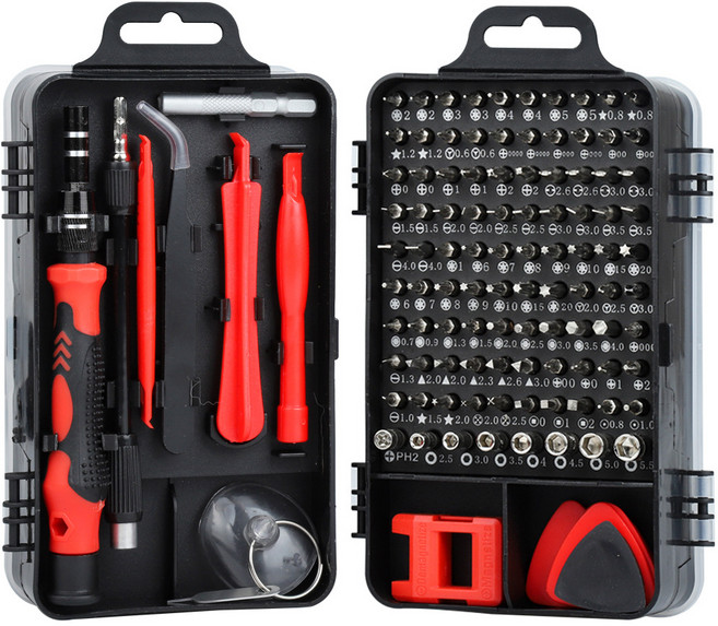 써뉴즈 올인원 정밀 미니 드라이버 세트, 레드, 1세트