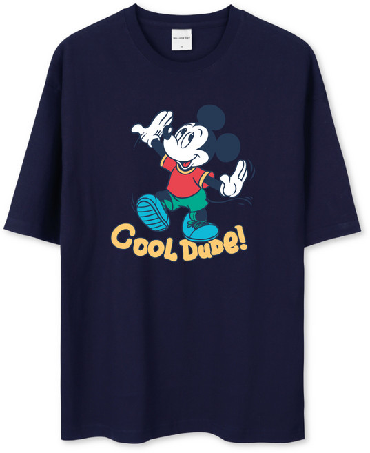 벤힛 남녀공용 디즈니 미키 오버핏 반팔티셔츠 DNMKOM1009F