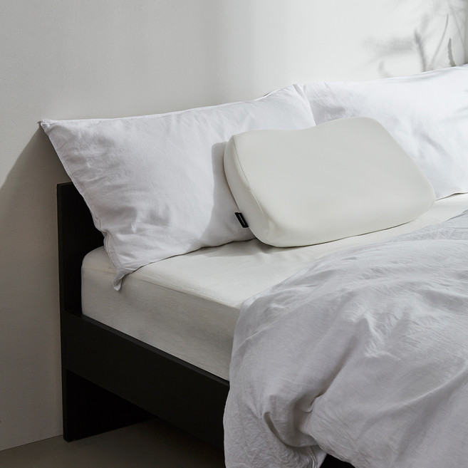 한샘 모든자세용 고밀도 메모리폼 베개 + 커버 세트, 화이트(베개), 그레이(커버), 1개