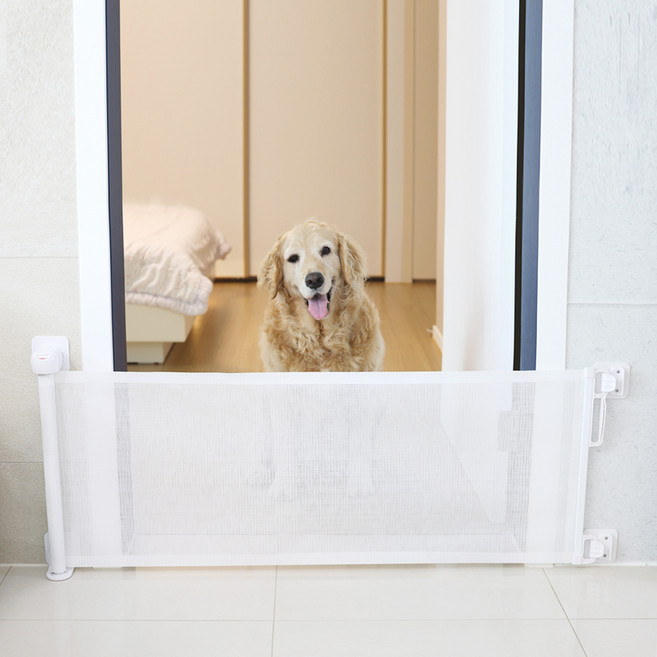 21세기트랜드 반려동물 공간분리 롤링스크린 낮은 안전문, 화이트, 1개