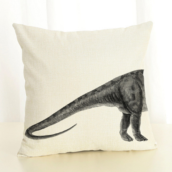 홈플로우 멋있는 공룡 일러스트 솜미포함 쿠션커버