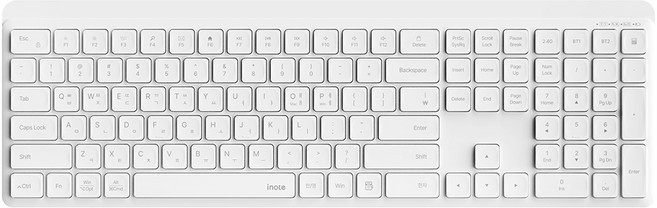 아이노트 멀티페어링 무선 블루투스 키보드 + 키스킨, 화이트, K70RB, 제조사축