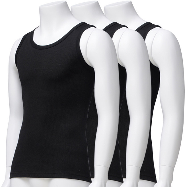 지시프 남성용 슬림 왕골지 망고나시 3p