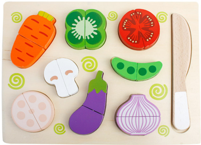 키움하우스 베지터블 슬라이스 17피스 소꿉놀이, 혼합색상