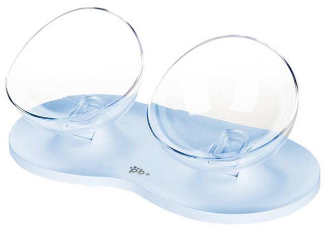 퍼피맨 pb+ 반려동물 식기 2구, 블루, 1개