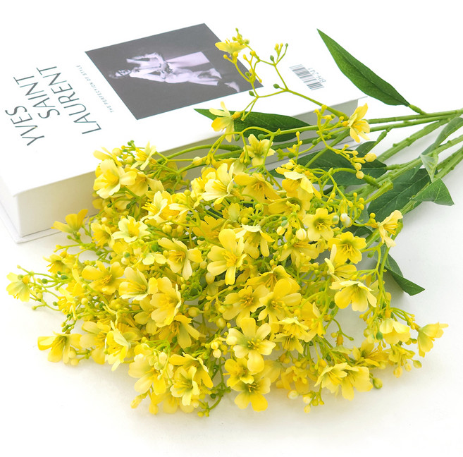 행복한마을 유채 부쉬 꽃다발 3p, 옐로우, 1개