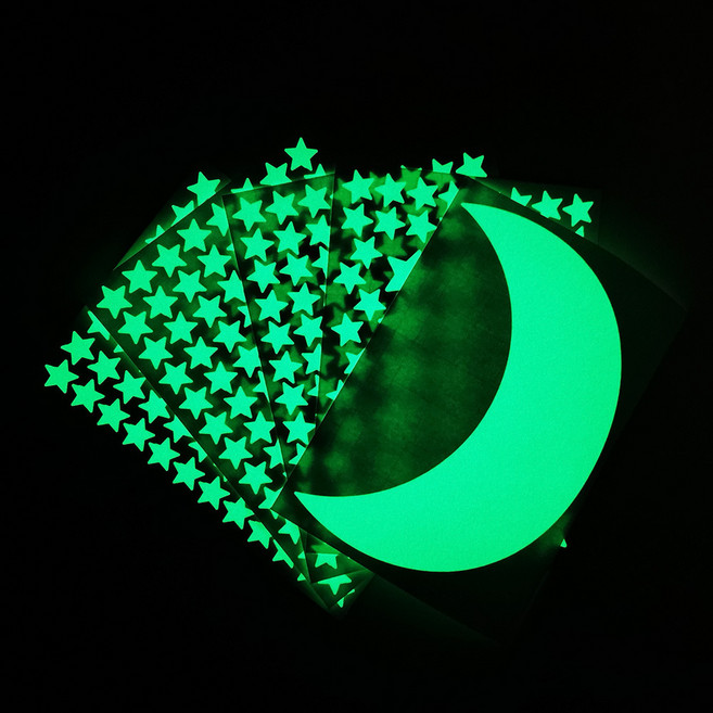 피어니스트 Rogar 야광 초승달 작은별 인테리어 스티커 세트