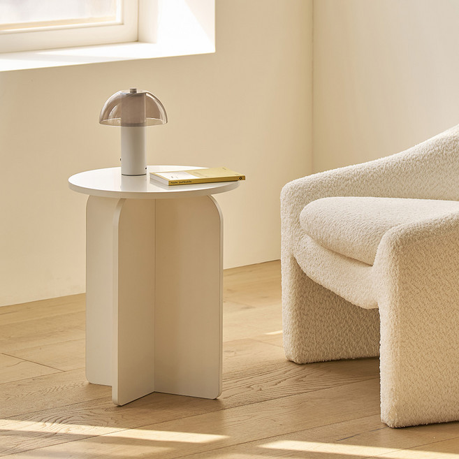 메종드꼼마 모리 사이드 테이블 S, 화이트