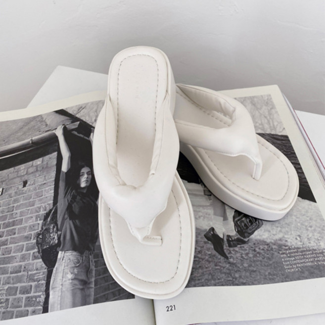 여성용 쿠베오 쪼리 통굽 슬리퍼 C117_0051