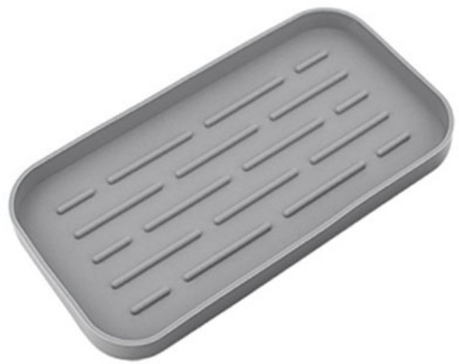 생활살림 실리콘 다용도 드라잉매트, 1단, 그레이, 1개