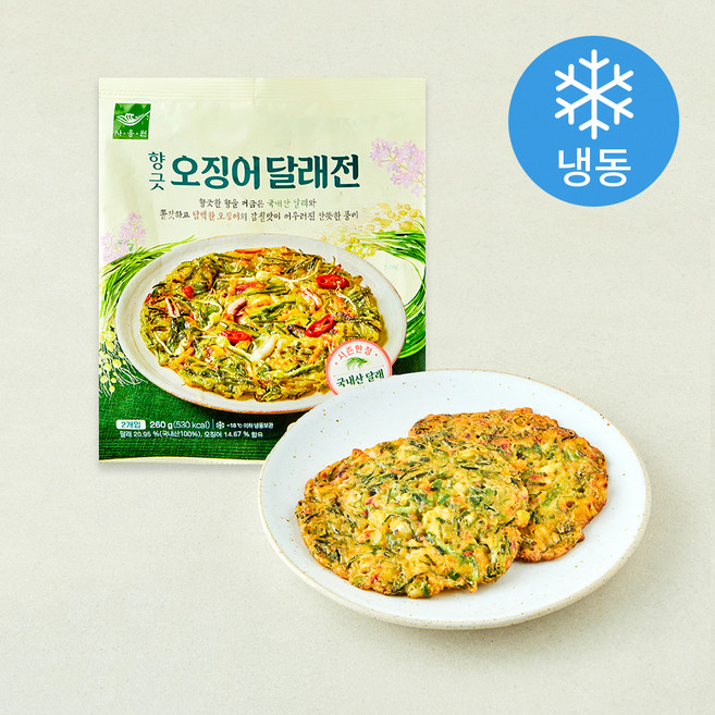 사옹원 향긋 오징어 달래전 (냉동), 260g, 1개