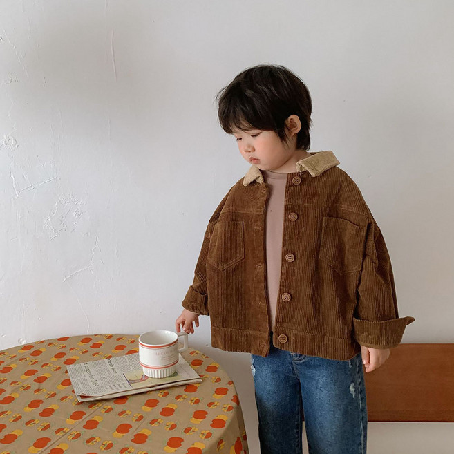 스타빈 투포켓 코듀로이 카라 자켓