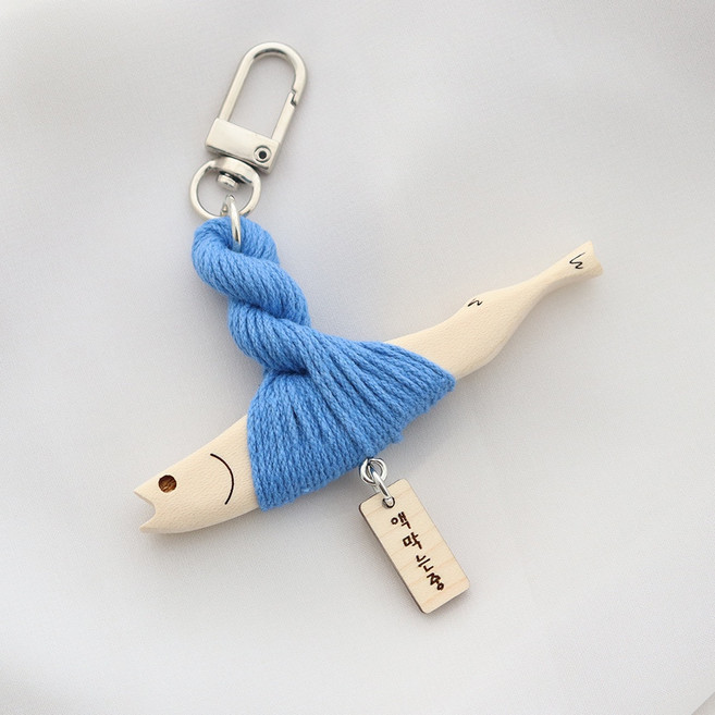 마켓유니버스 액막이명태 명구 키링, 블루+기본눈 액막는중, 1개