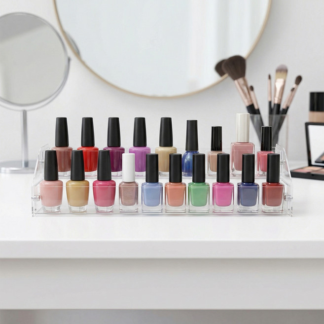 집사람 투명 계단식 진열대 2단, 1개