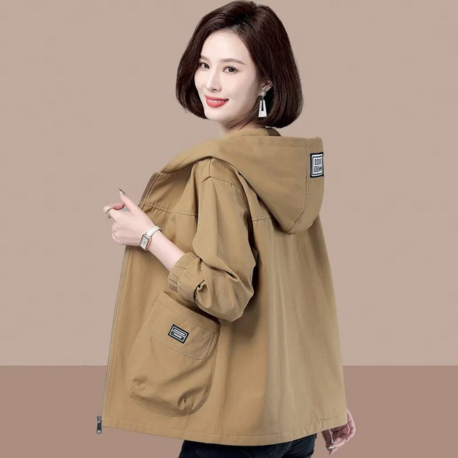 DMELD 女款秋季防風連帽外套