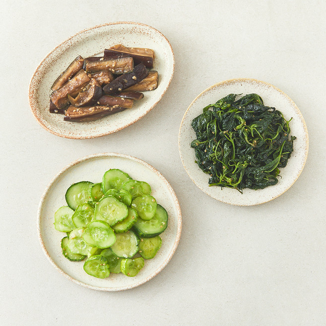 식탁위의사계 입맛 돋는 여름 나물 가지나물 + 오이볶음 + 깻잎순볶음 250g, 1세트