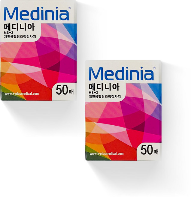 메디니아 혈당측정지, 2개, 50개입