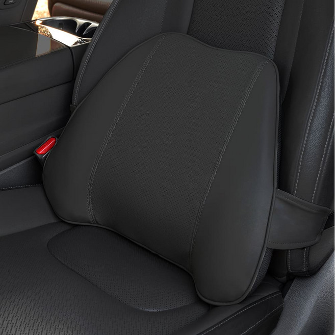 벤오토 베리어 차량용 메모리폼 등받이 쿠션, 1개, 딥 블랙