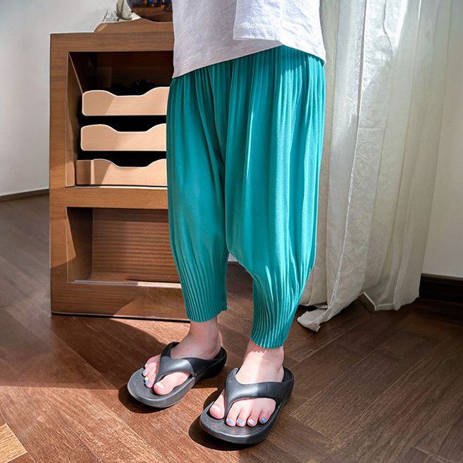 아도르베베 아동용 이세 플리츠 팬츠