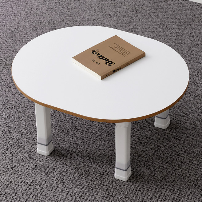 예다움 LPM 라운드 높이조절 접이식 밥상, 화이트버치