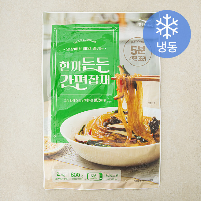 한우물 한끼든든 간편잡채 2개입 (냉동), 600g, 1개